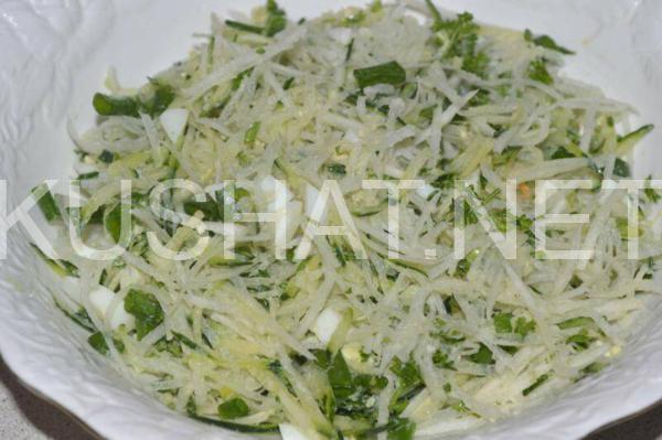 8_салат из редьки с яйцом и огурцом