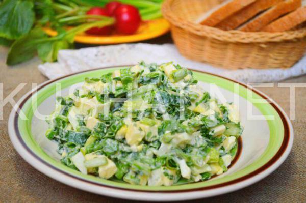 салат из зеленого лука с яйцами, огурцами и плавленым сыром 8_салат из зеленого лука с яйцами, огурцами и плавленым сыром
