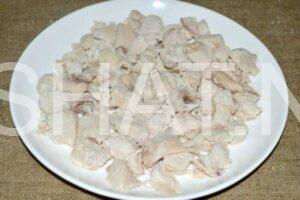 8_салат Подсолнух с чипсами, курицей и грибами