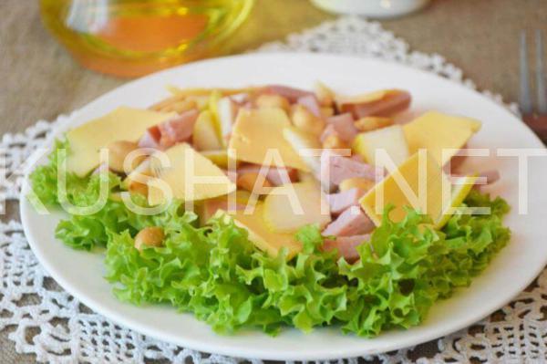 8_салат с грушей, ветчиной и сыром