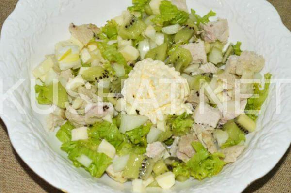 8_салат с киви, курицей и сыром