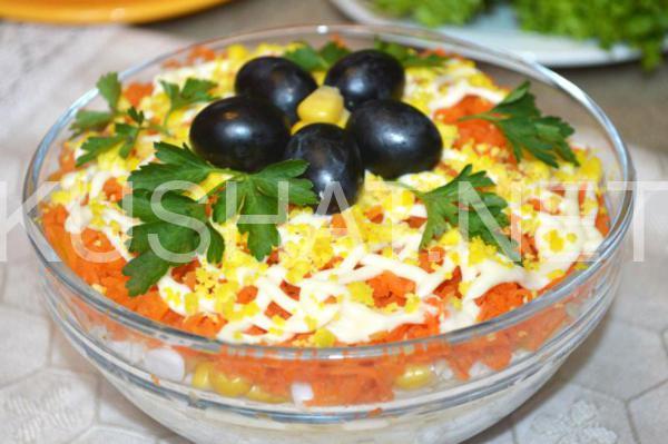 8_слоеный салат с копченой рыбой и картофелем