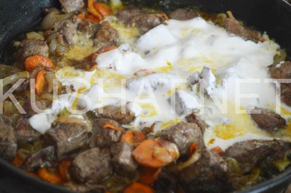 говяжья печень тушеная в сметане 9_говяжья печень тушеная в сметане