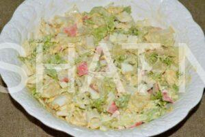 9_крабовый салат с ананасами и сыром