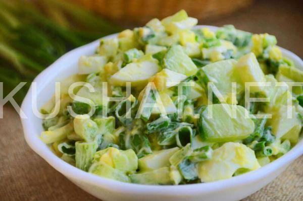 9_салат из черемши с яйцом и огурцом