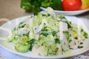 9_салат из пекинской капусты с курицей и огурцами