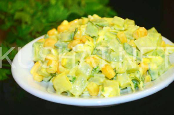 салат из зеленой редьки с кукурузой 9_салат из зеленой редьки с кукурузой