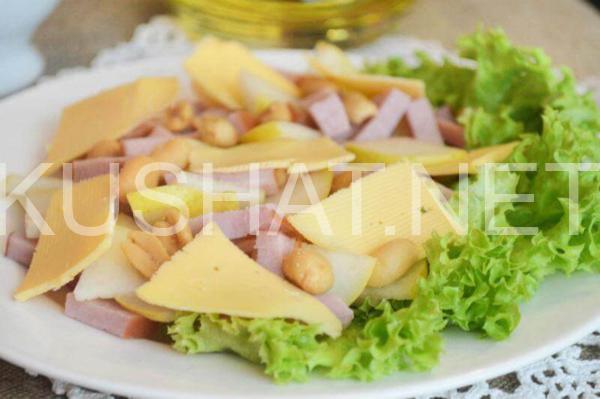 9_салат с грушей, ветчиной и сыром