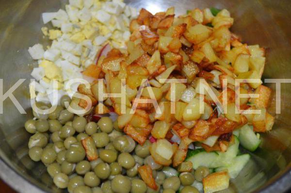 9_салат с редисом, картофелем и горошком
