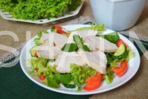 9_салат с рукколой, курицей и помидорами